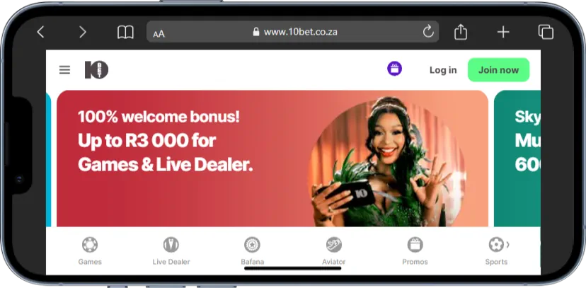 10Bet Mobile Screenshot